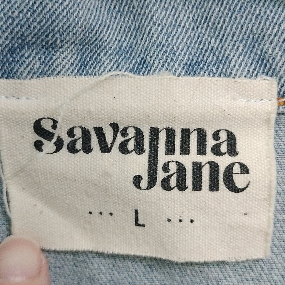 NWT Savannah Jane Embroidered Denim Jacket - Picture 8 of 8